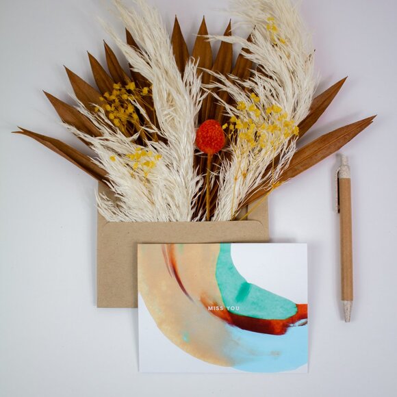 🖤 6-pack Miss You Greeting Card, 100% Eco-Friendly - Picture 3 of 3